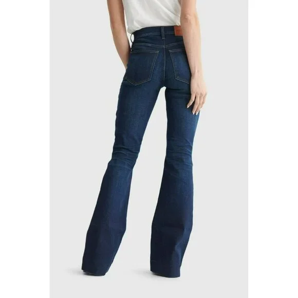 NWT Lucky Brand Womens Stevie Two Way Stretch Blue High Rise Flare Jeans US Sz 8 - Picture 3 of 16